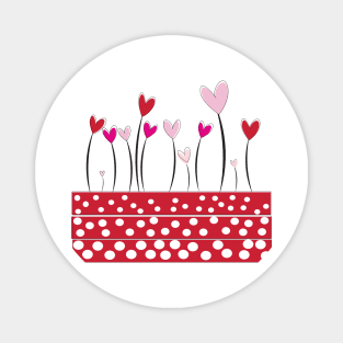 Hearts flower Valentine's Day design Magnet